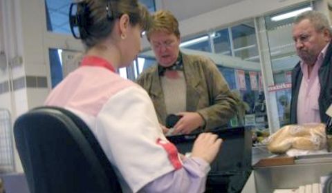 Bild: Supermarktkasse; Foto: Frank Haindl/PIXELIO