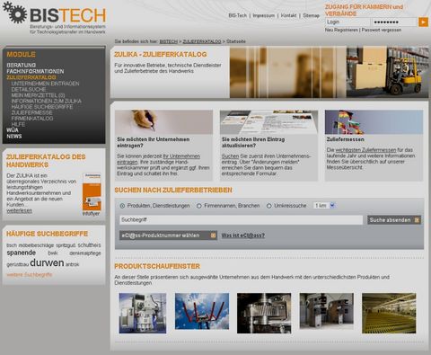 Neue Funktionen, neue Optik: der Zulieferkatalog des Handwerks unter www.zulika.de.